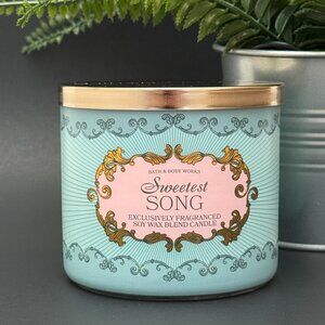 BBW Sweetest Song Bath & Body Works 3 Wick Candle